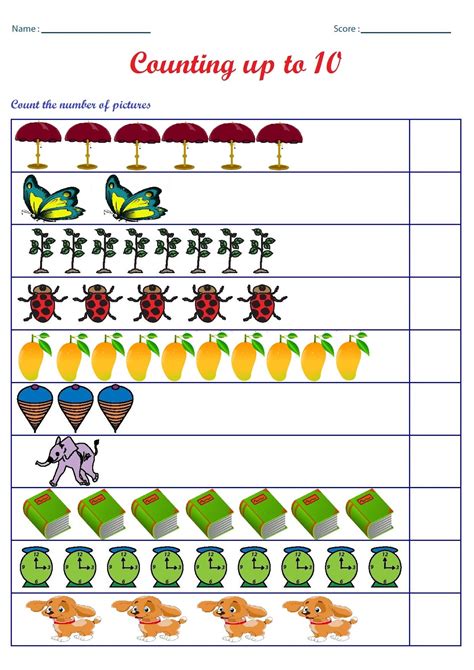 countingKindergarten Counting & Numbers Worksheets & Free Printables.